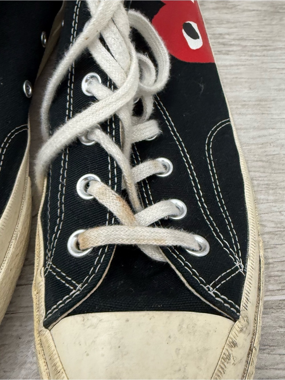 Commes Des GarconS PLAY Converse Unisex Chuck Taylor High Top Sneakers Black 12 - Picture 7 of 12
